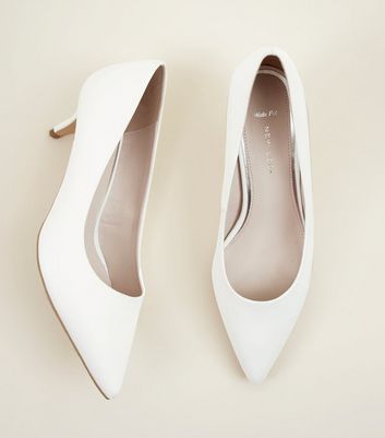 off white kitten heel shoes