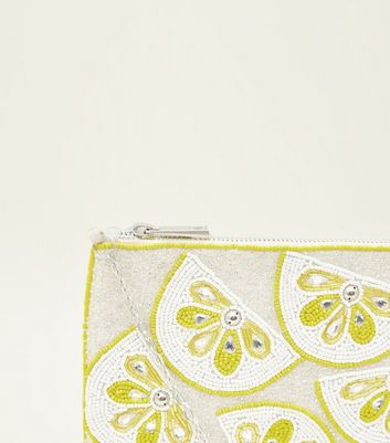 new look yellow clutch bag