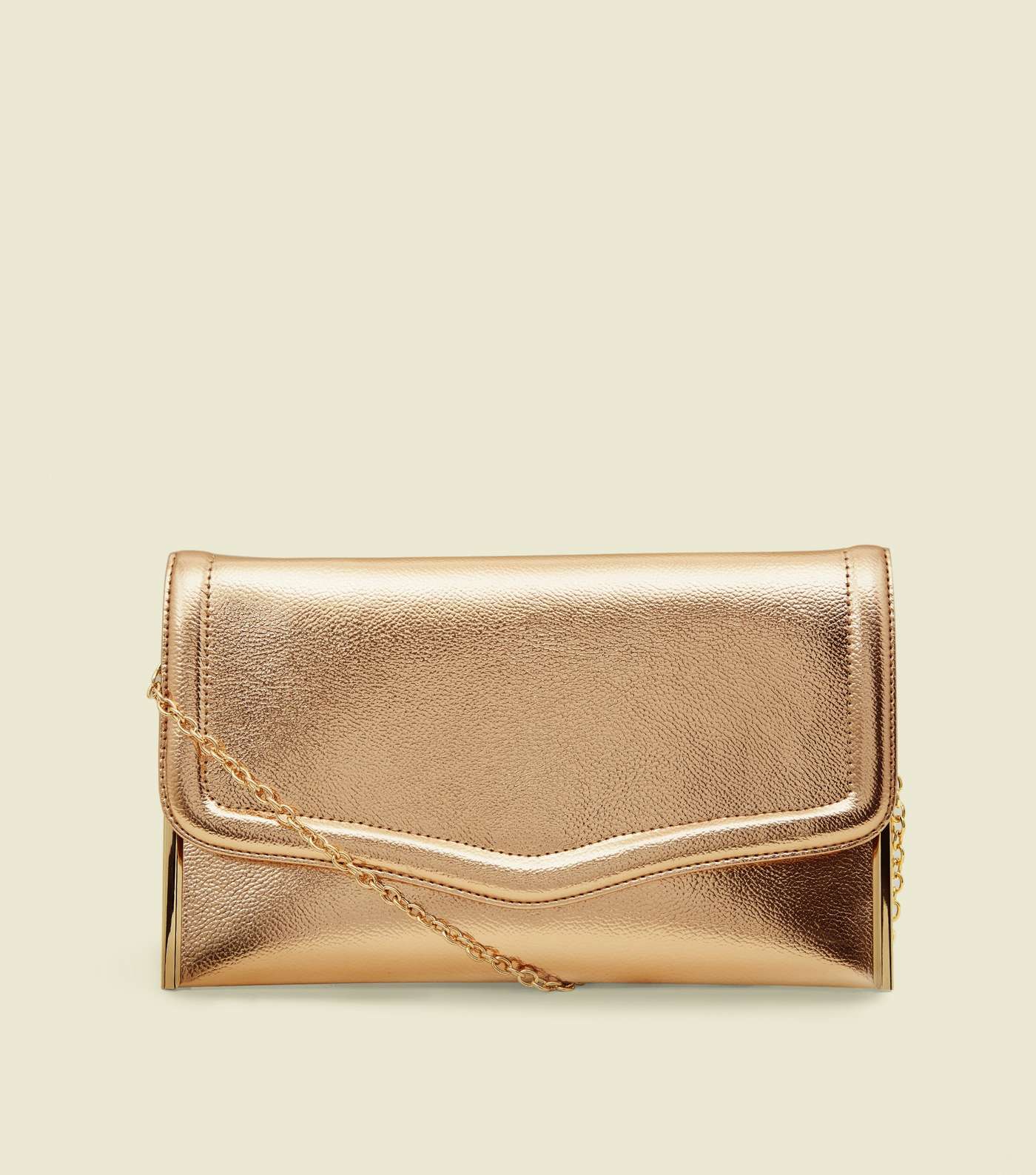 Rose Gold Flat Clutch Bag