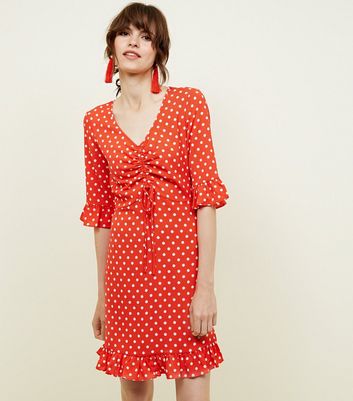 red spotty tea dress