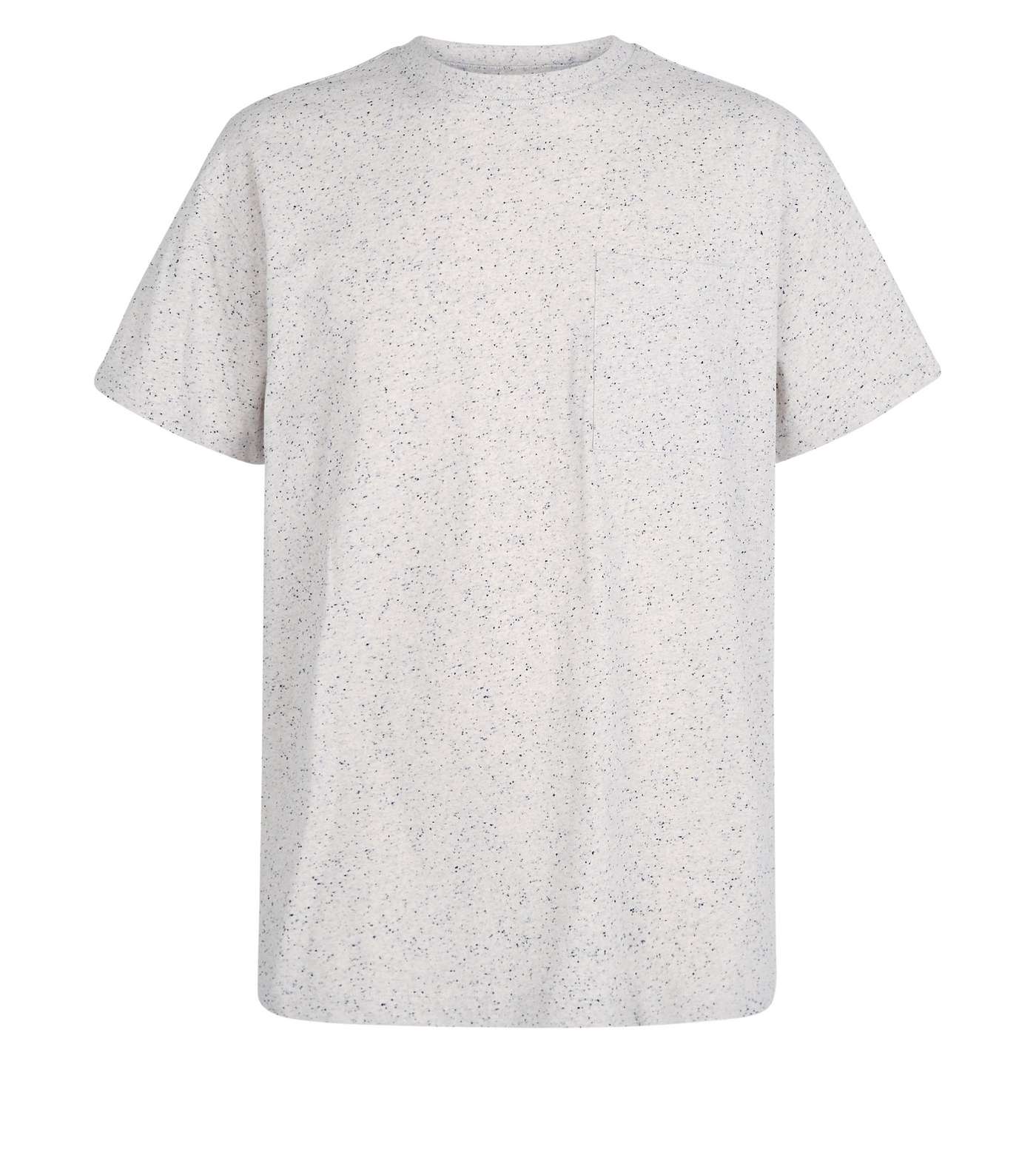 Cream Marl Pocket T-Shirt Image 4