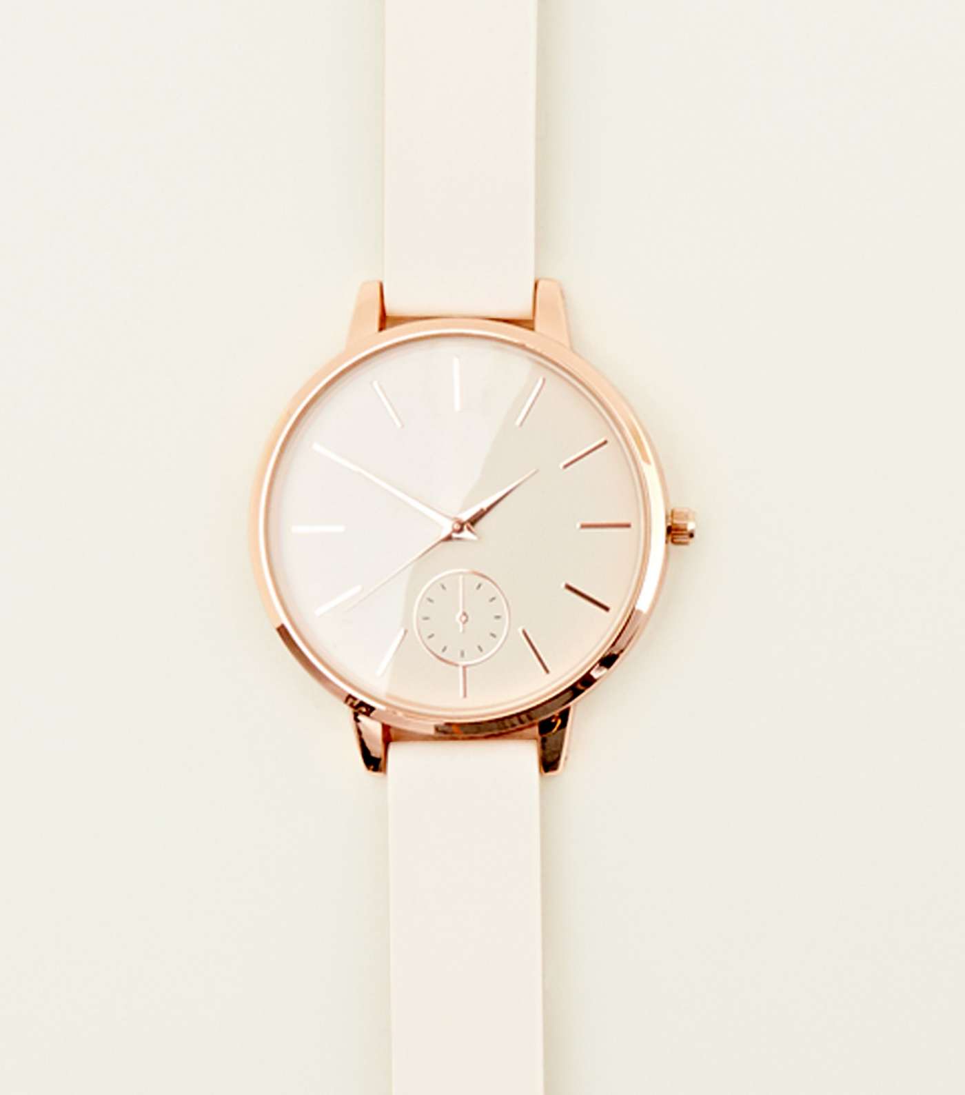 Rose Gold Silicone Strap Watch