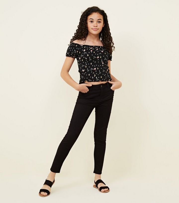 Girls Black Skinny Jeans New Look