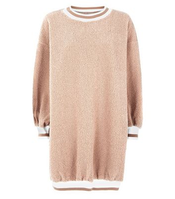 faux fur jumper dress