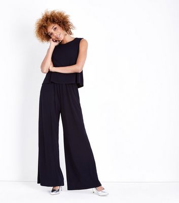 layered culotte jumpsuit