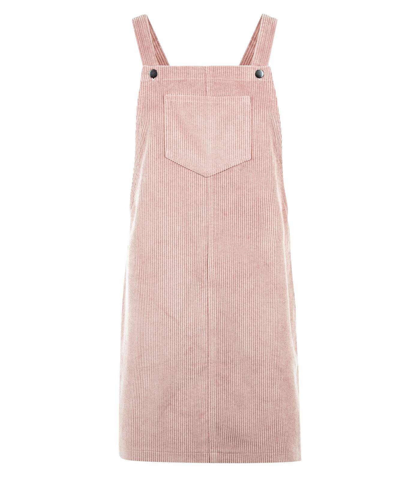 Petite Mid Pink Corduroy Pinafore Dress Image 4