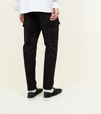 new look cargo trouser in black