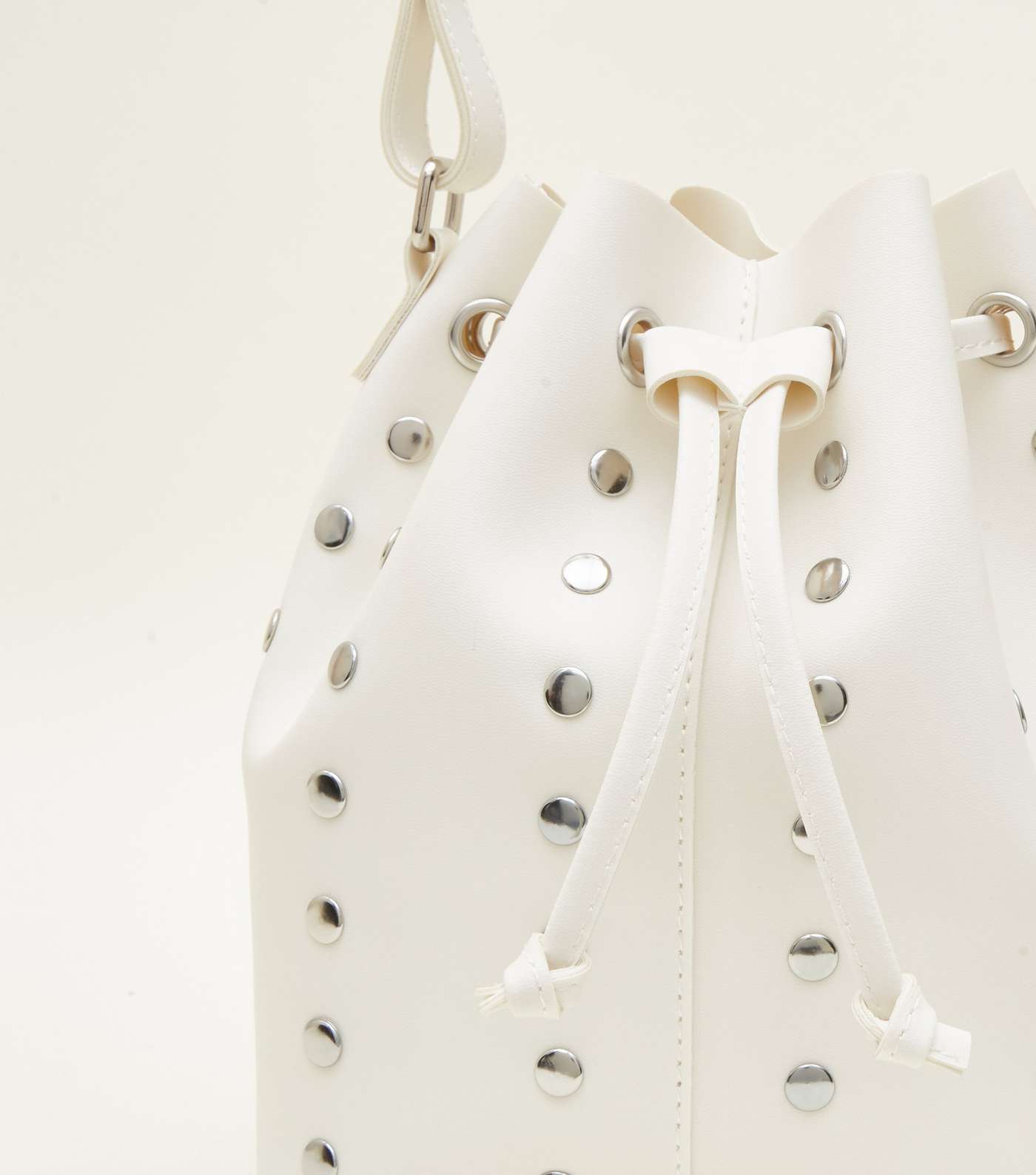 White Studded Duffle Bag Image 4