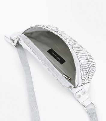 silver chain bum bag