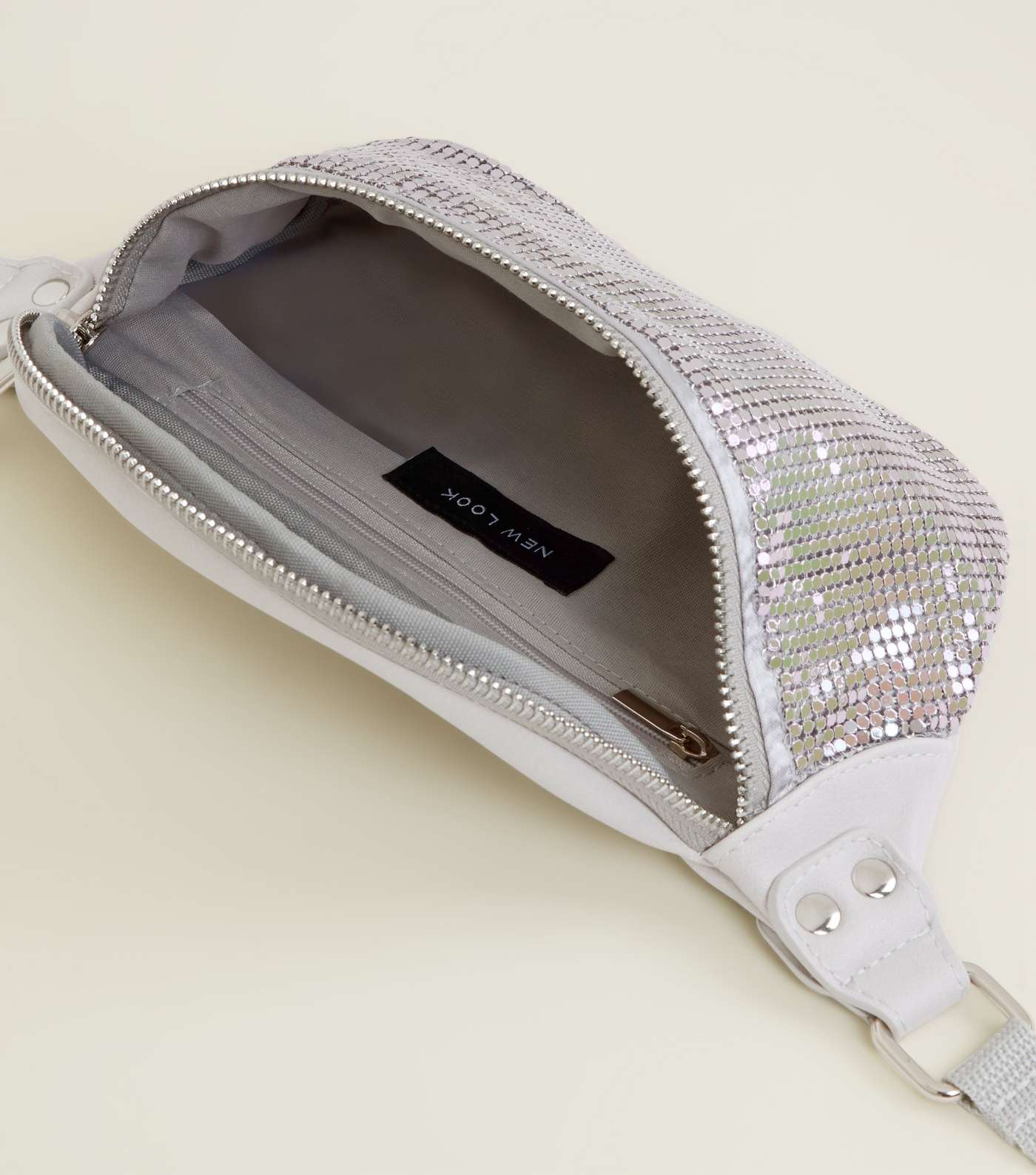 Grey Iridescent Chainmail Bum Bag Image 5