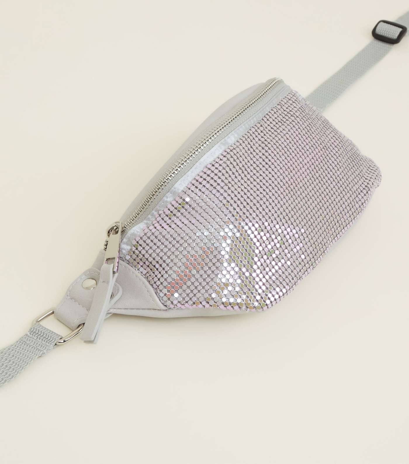Grey Iridescent Chainmail Bum Bag Image 7