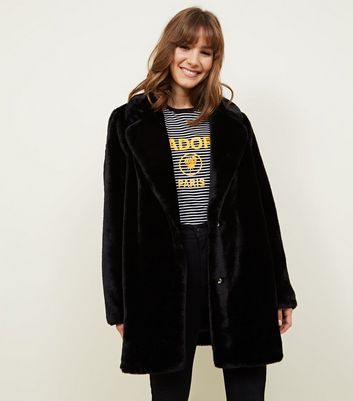 Faux fur coat hot sale new look