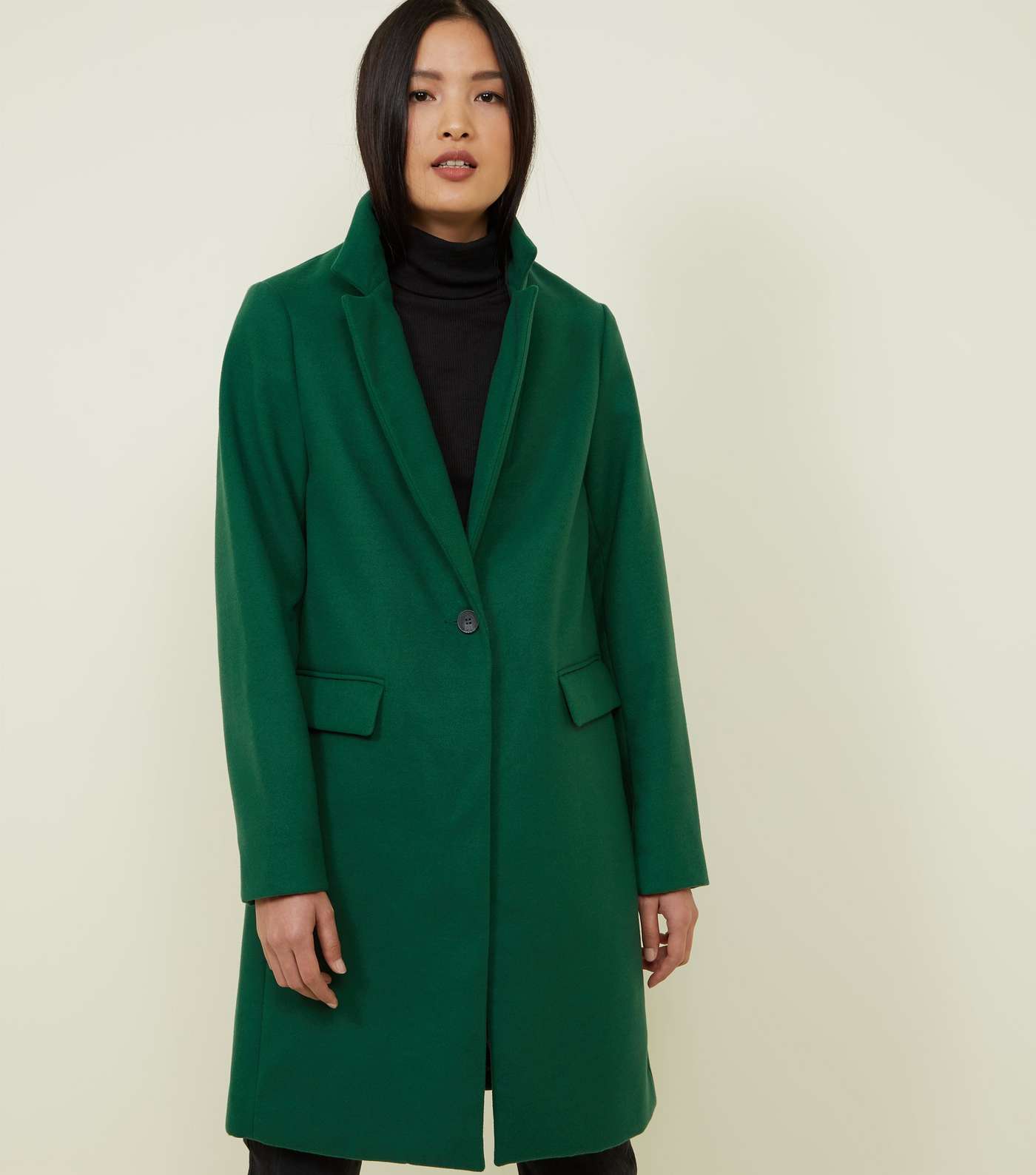 Green Single Breasted Formal Coat Image 2