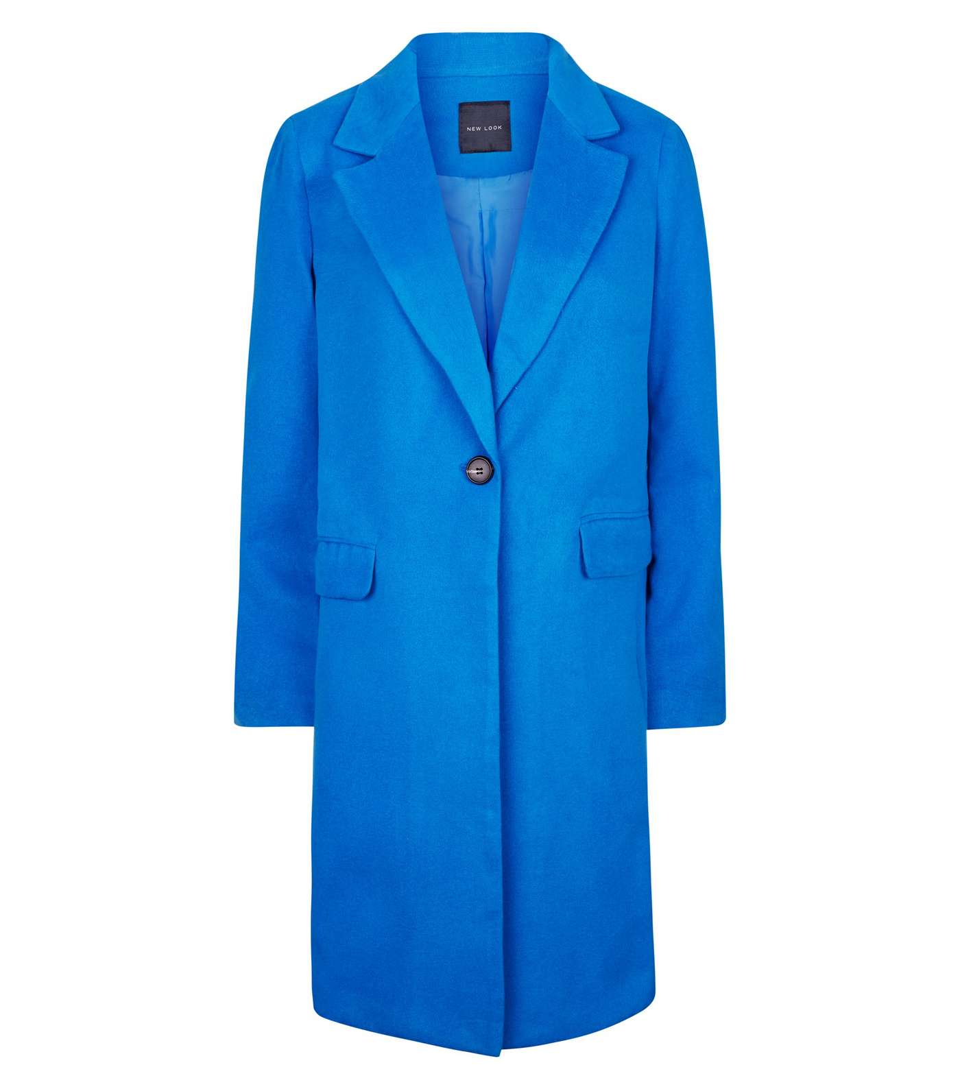 Blue Single Breasted Formal Coat Image 4
