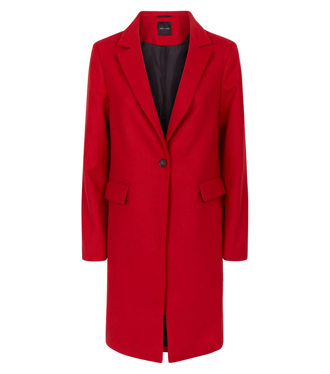Red Single Breasted Formal Coat Image 4
