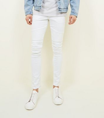 mens skinny stretch biker jeans