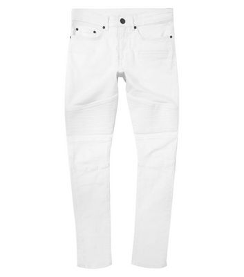 biker white jeans