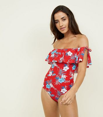 new look red swimsuit