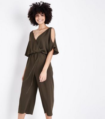 cold shoulder jumpsuit new look