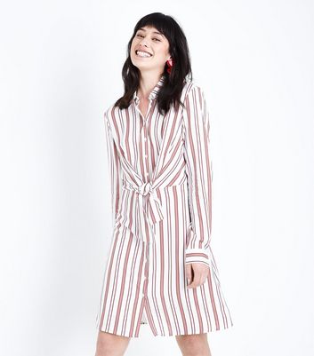 new look striped shirt dress