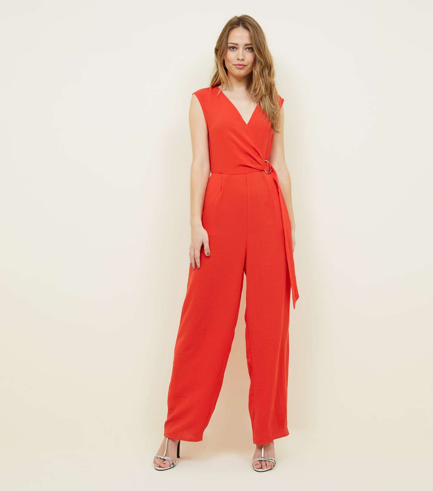 Blue Vanilla Red D-Ring Wrap Front Jumpsuit 