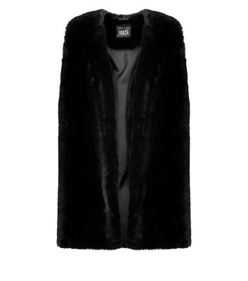 Black fur 2025 gilet girls