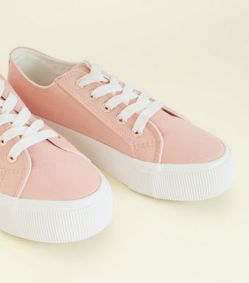 wide fit canvas trainers