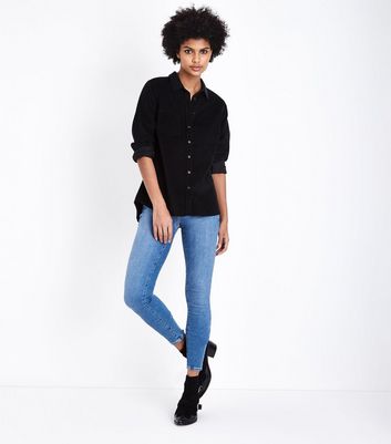 Black Corduroy Long Sleeve Shirt | New Look