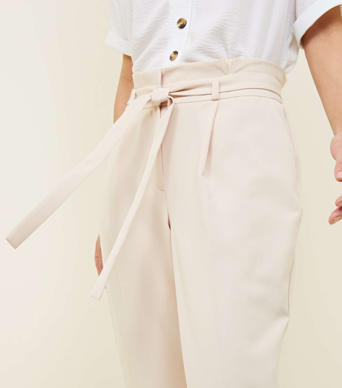 Stone Paperbag Tapered Trousers Image 5