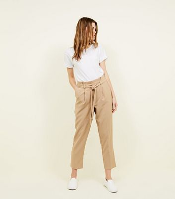 Fashion pantalon camel taille haute