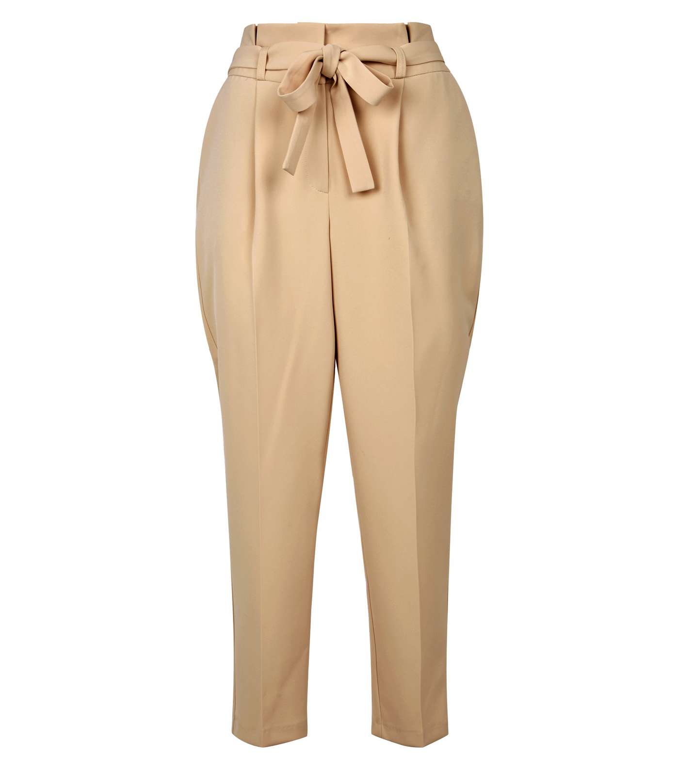 Camel Paperbag Tapered Trousers Image 4