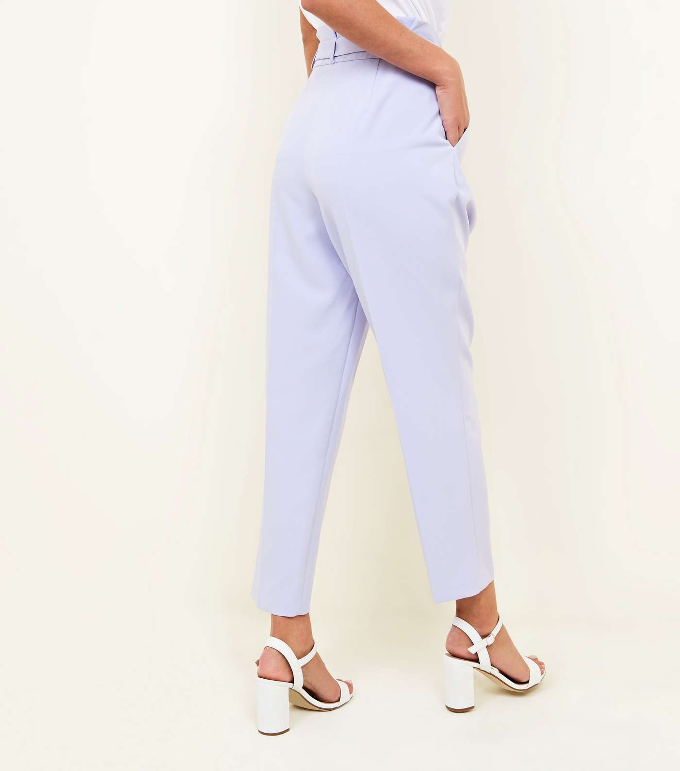 Lilac Paperbag Tapered Trousers Image 3
