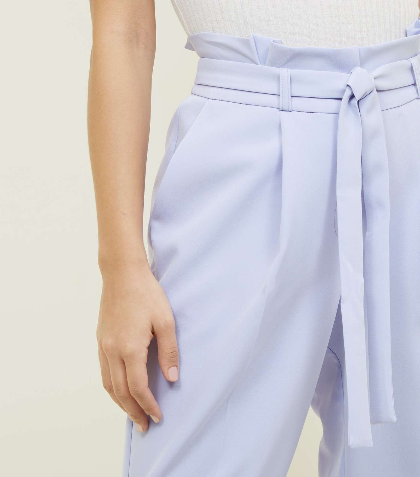 Lilac Paperbag Tapered Trousers Image 5