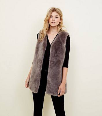 New look fur body warmer sale