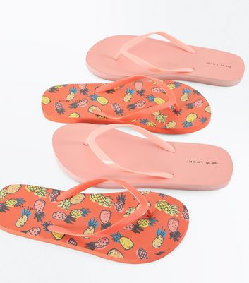 new look coral sandals