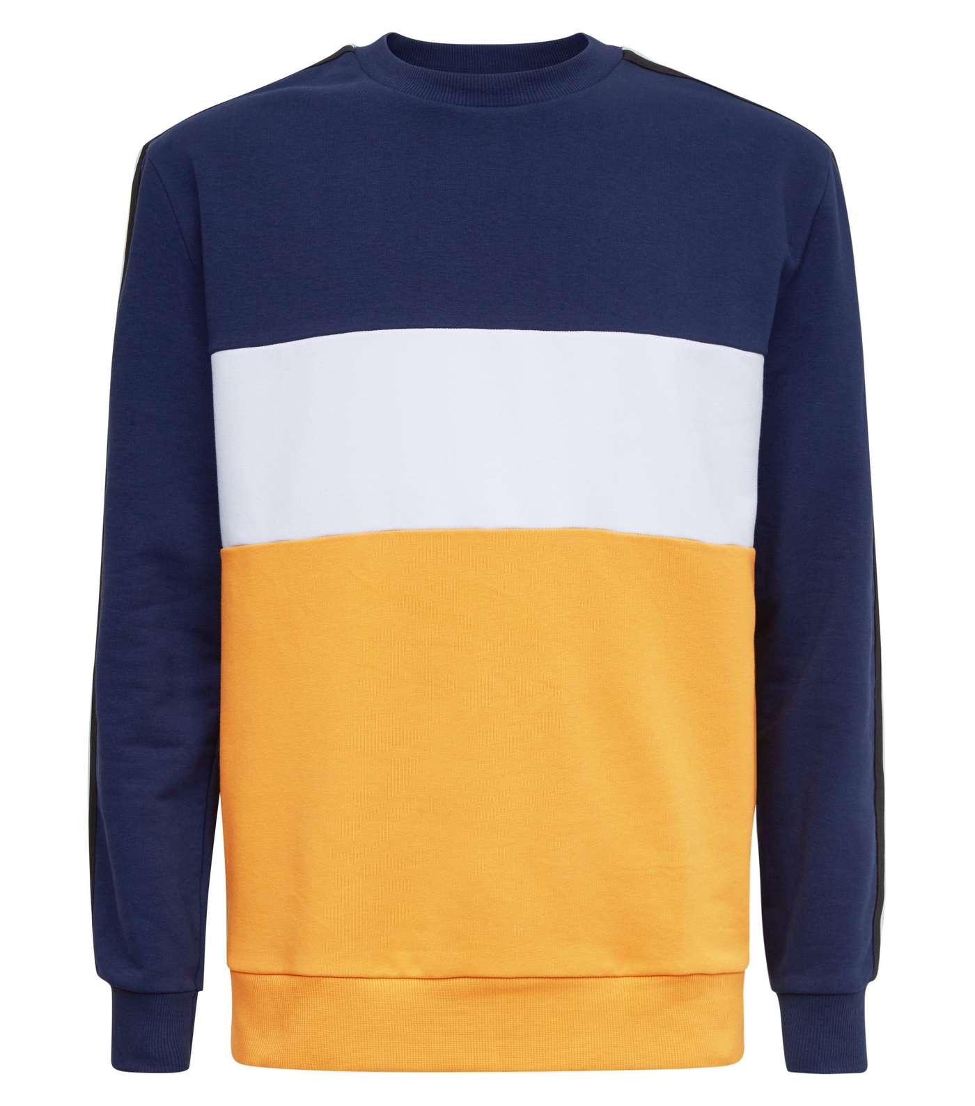 Yellow Colour Block Sweatshirt Image 4