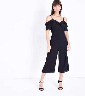 cold shoulder culotte jumpsuit