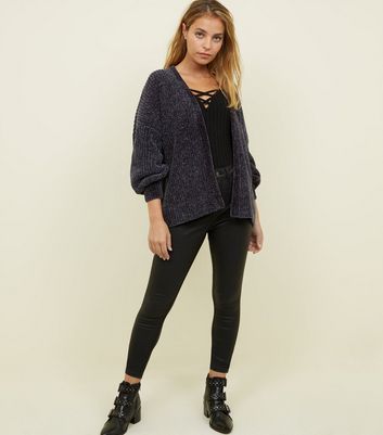 chenille cardigan new look