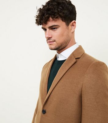 Mens camel coat new deals look