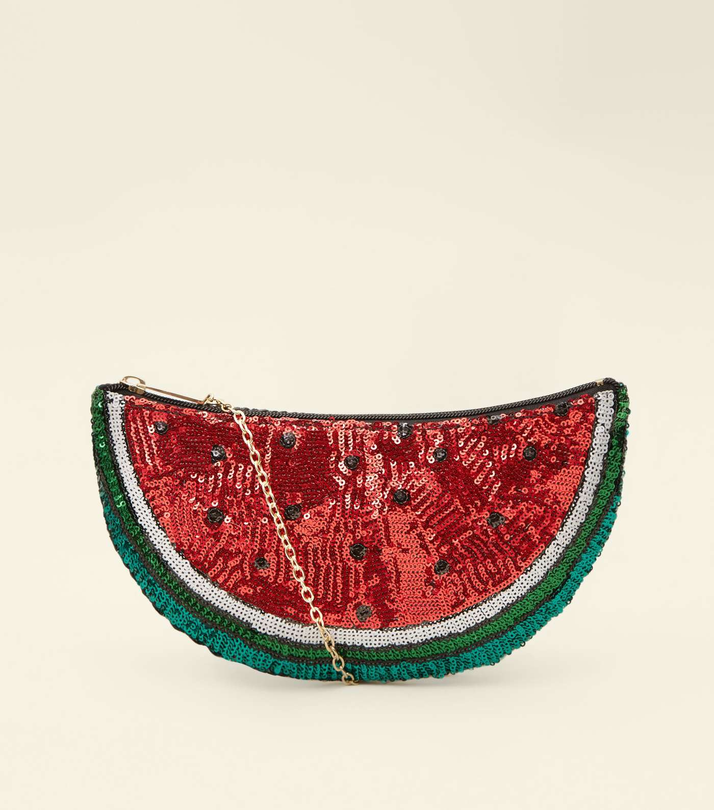 Red Watermelon Sequin Cross Body Bag 