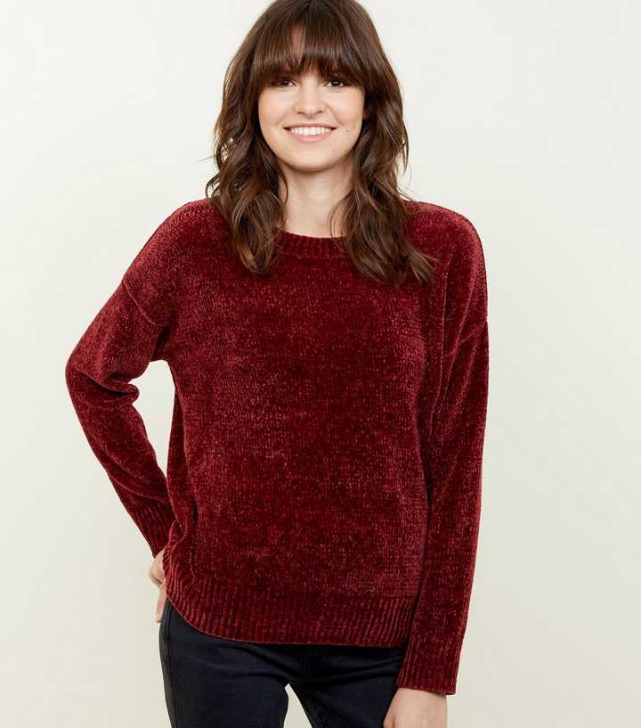 Burgundy Chenille Slouchy Jumper