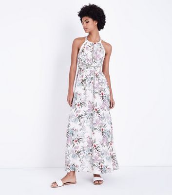 tropical floral maxi dress