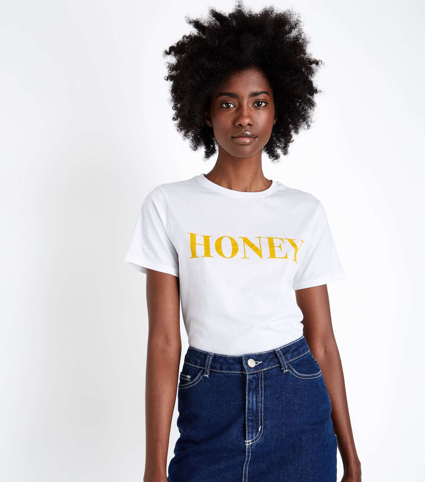 White Honey Print T-Shirt