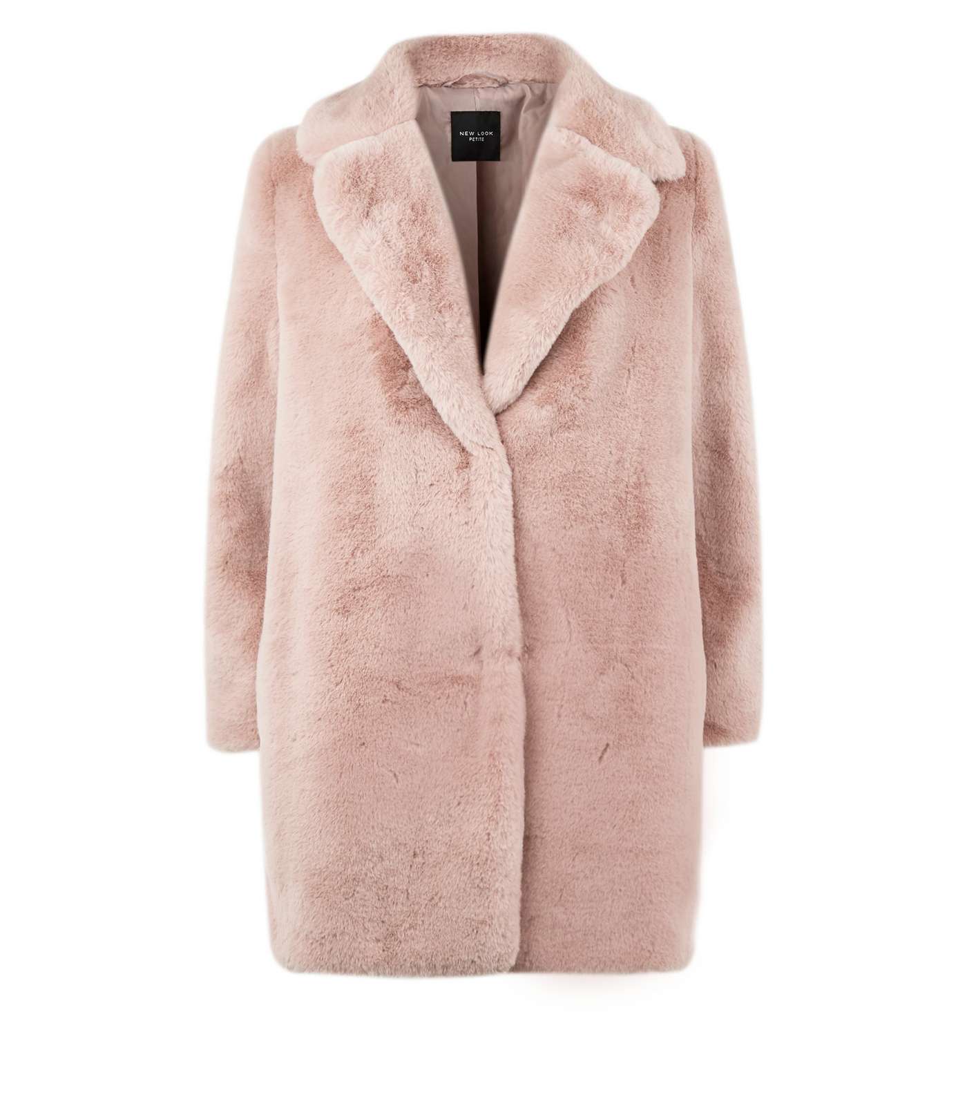Petite Pale Pink Faux Fur Coat  Image 4