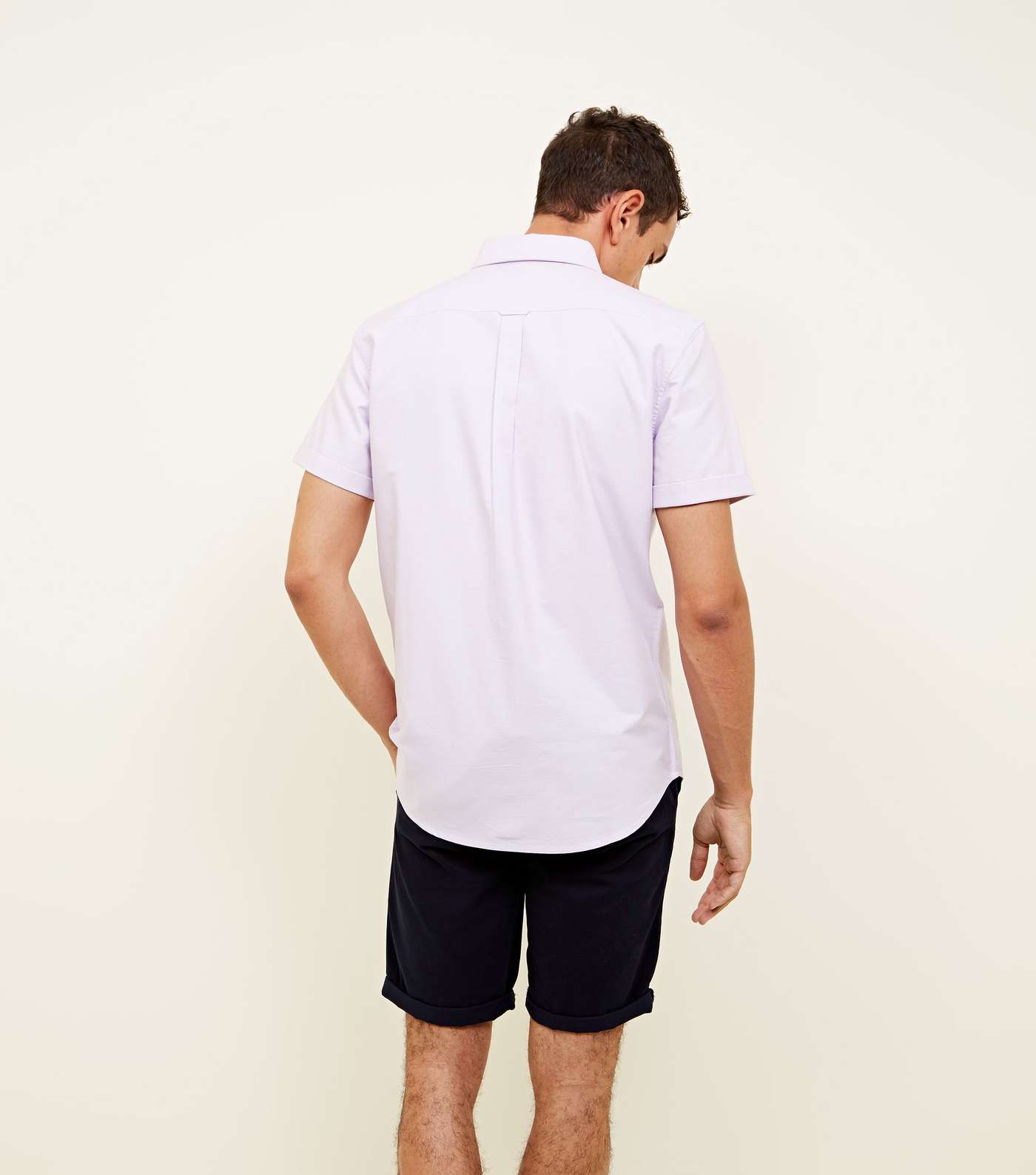 Lilac Oxford Short Sleeve Shirt Image 3