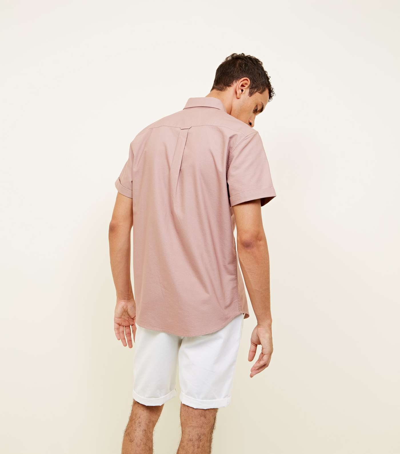 Mid Pink Oxford Short Sleeve Shirt Image 3