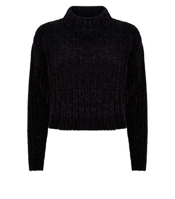 chenille roll neck jumper