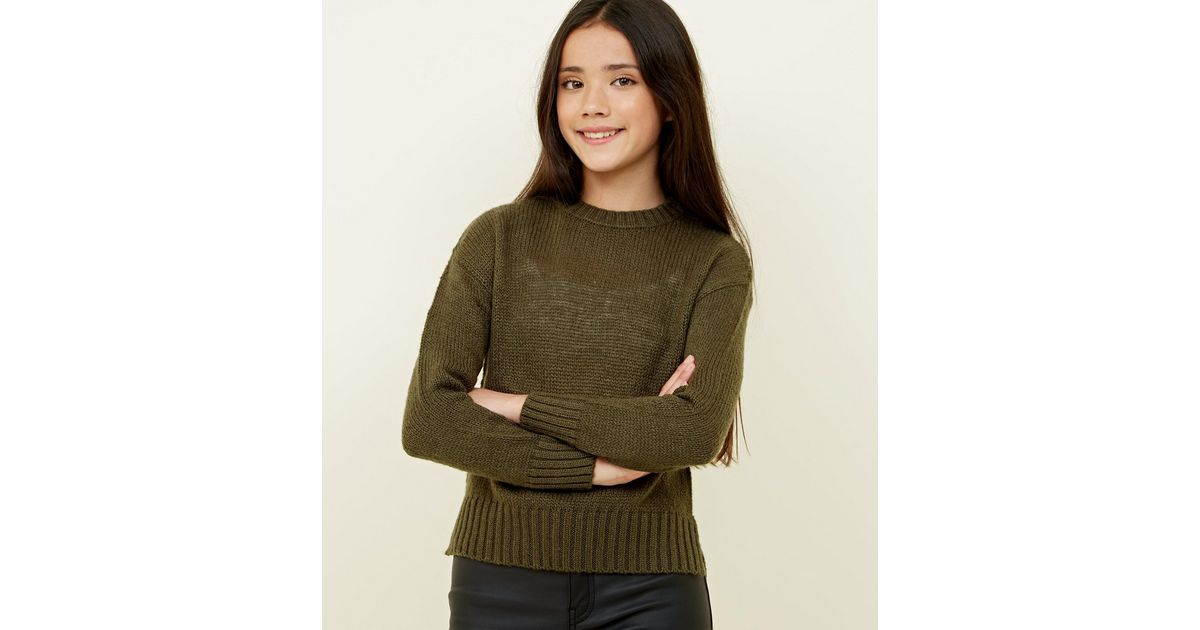ladies khaki green jumper