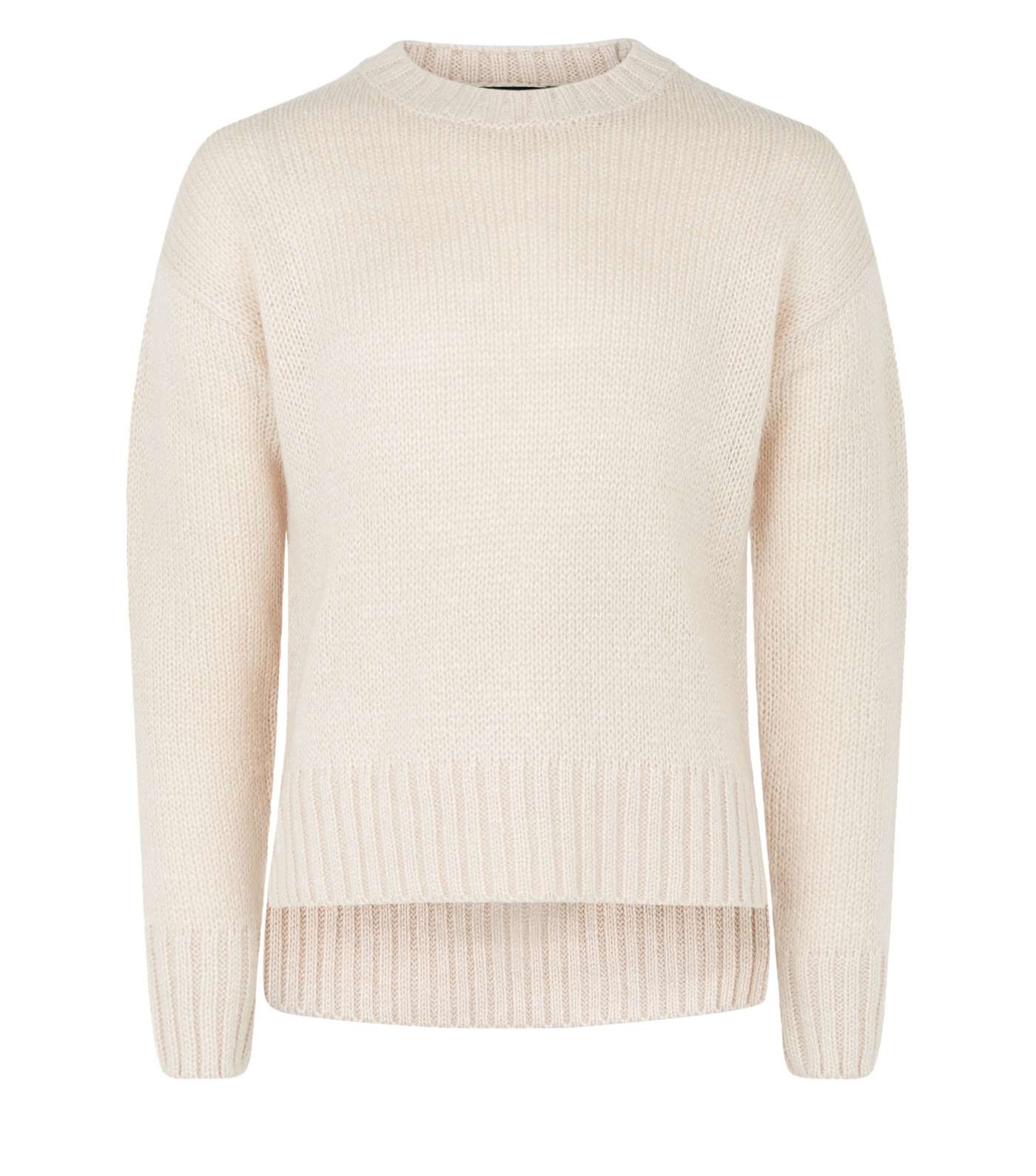 Girls Pale Pink Knitted Jumper  Image 4