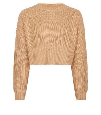 camel chunky knit jumper